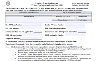 ALERT: New PPP Forgiveness Form & Guidance for Loans $50K and Less 1