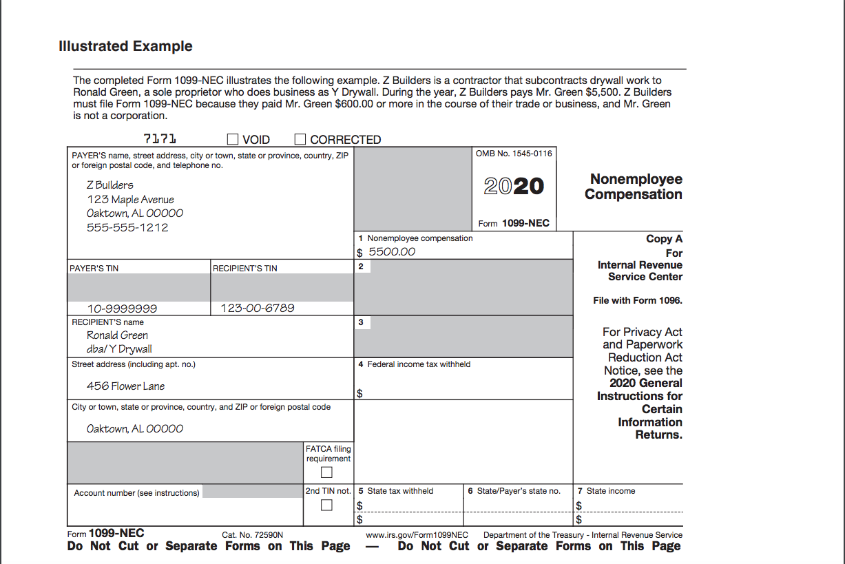 Introducing The New 1099 Nec For Reporting Nonemployee Compensation Asap Accounting Payroll
